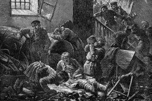 Unrest Prints: Ill-treatment of the Jews in Russia: plundering a brandy shop at Kiev