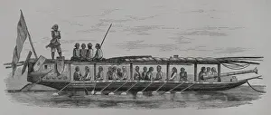 Southeast Asia Prints: Illanoan Pirates from Tampassook, Borneo, 1856. Creator: Unknown