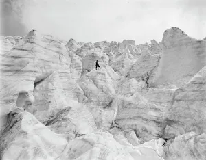 Hiker Prints: Illecillewaet Glacier from Seracs