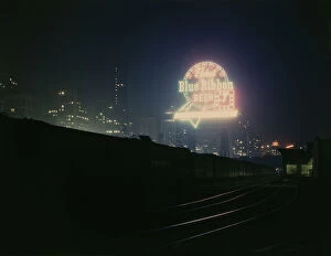 Illuminated Collection: Illinois Central R. R. freight cars in South Water Street freight terminal, Chicago, Ill. 1943