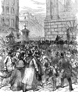 Anxiety Prints: Illness of the Prince of Wales: posting the bulletin at the Mansion House