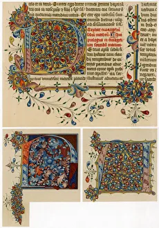 George F Warner Prints: Illuminated initial letters, 1405-1415
