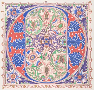Delamotte Prints: Illuminated Initial O, 1830-62. Creator: Freeman Gage Delamotte