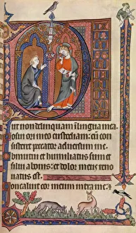 An illuminated page from the Vaux-Bardolf Psalter, c1310, (1937)