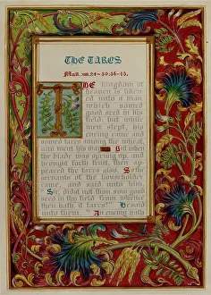 Parable Of The Tares Prints: Illuminated Parable: The Tares, c. 1936. Creators: Robert Stewart, James Gross
