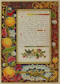 Stewart Robert Prints: Illuminated Parable: The Wedding, c. 1936. Creators: Robert Stewart, James Gross