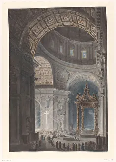 Piranesi Francesco Prints: Illumination of the Holy Cross in St. Peter's, 1768-1804. Creator: Francesco Piranesi