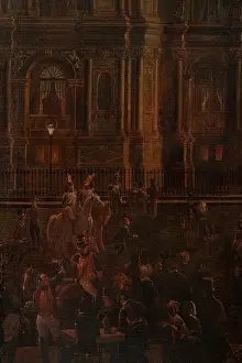 Celebrations Prints: Illumination of the Hotel de Ville for King's Day, May 1, 1847
, (1847)