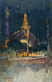 Tony Collection: Illumination of the Main Entrance to the Paris Exhibition, 1900. Creator