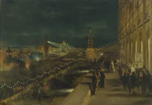 Alexander Iii Prints: Illumination of Moscow on the occasion of the Coronation of Emperor Alexander III on 15th May 1883