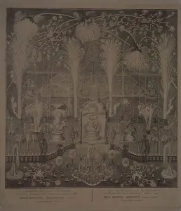 Sokolov Prints: Illumination near the Academy of Fine Arts in the night of New Years eve 1748