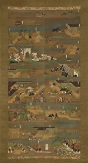 And Gold On Silk Gallery: Illustrated Biography of Prince Shotoku (Shotoku Taishi e-den), 14th century. Creator: Unknown