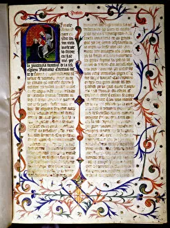 Antoni Gallery: Illustrated page of the Manuscript of Valerius Maximus, copied by Arnau de Collis in 1408
