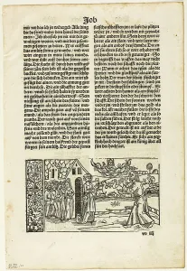 Woodcut On Paper Prints: Illustration from the 14th German Bible