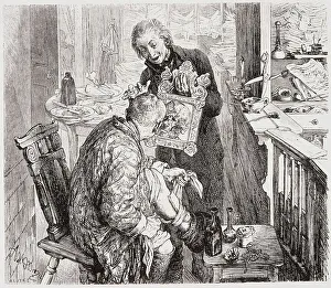 Bandage Prints: Illustration to Act 1 of Heinrich von Kleist's The Broken Jug
