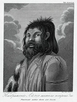 Engraved Collection: Illustration of an Ainu Man From Esso Island, 1813. Creator: Jegor Skotnikoff