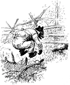 Jumping Prints: Illustration from the book The Complete Tales of Uncle Remus