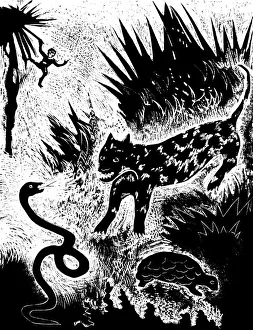 Illustration from the book Just so stories... by Rudyard Kipling, 1931. Artist