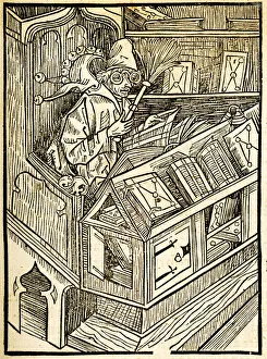 Illustration to the book Ship of Fools by Sebastian Brant, 1497