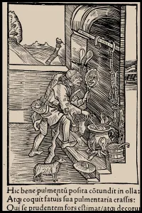 Illustration to the book Ship of Fools by Sebastian Brant, 1497. Creator: Anonymous
