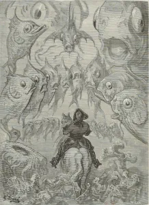 Gustave 1832 1883 Prints: Illustration to the book The Surprising Adventures of Baron Munchhausen by Rudolph Erich Raspe