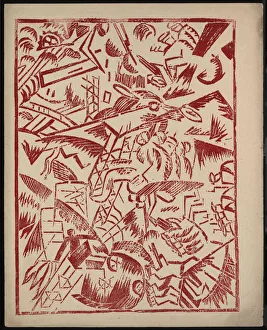 Illustration for the book The War by Aleksey Kruchenykh, 1916. Artist: Rozanova, Olga Vladimirovna (1886-1918)