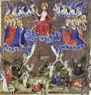 Halos Prints: Illustration from a breviary, 1412. Creator: Unknown