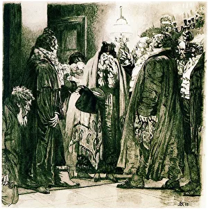 Illustration to the comedy Woe from Wit by Alexander Griboyedov, 1912. Artist: Kardovsky, Dmitri Nikolayevich (1866-1943)