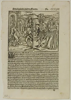 Woodcut On Paper Prints: Illustration from Decadas, plate 79 from Woodcuts from Books