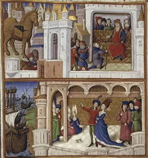 Anchises Gallery: Illustration for the Epic The Aeneid by Virgil, 1450-1499. Artist: Coetivy Master (active c)