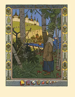 Illustration for the Fairy tale The Feather of Finist the Falcon, 1901-1902. Artist: Bilibin, Ivan Yakovlevich (1876-1942)