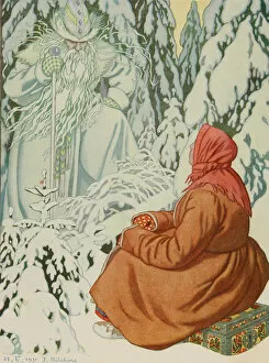 Illustration for the Fairy tale Morozko, 1931