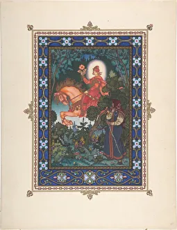 Zvorykin Prints: Illustration for the Fairy tale Vasilisa the Beautiful, c. 1925. Artist: Zvorykin
