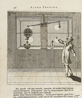Illustration to the first edition of Experimenta Nova von Otto von Guericke, 1672