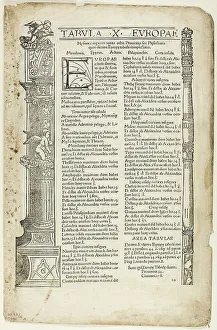 Woodcut On Paper Prints: Illustration from Geographia, plate 36 from Woodcuts from Books