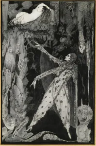 Brush Prints: Illustration to Goethes Faust, 1924-1925. Artist: Clarke, Harry (1889-1931)