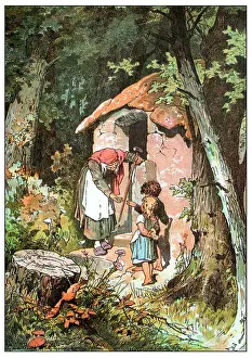 Illustration for "Hansel and Gretel" by Brothers Grimm, c1899. Creator: Zick, Alexander (1845-1907)