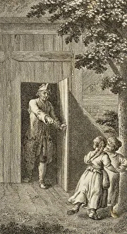 Illustration for Henry Pestalozzi's Leonard and Gertrude or the Village Customs, 1782. Creator: Daniel Nikolaus Chodowiecki