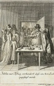 Chodowiecke Daniel Nikolaus Prints: Illustration for the Historic, Genealogical Almanac for the Year 1793