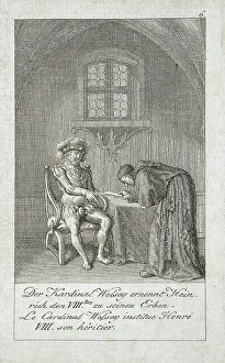 Thomas Wolsey Prints: Illustration for the History of Henry VIII, 1797. Creator: Eberhard Siegfried Henne