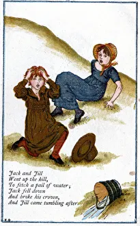 Illustration for Jack and Jill went up the hill, Kate Greenaway (1846-1901) Illustration for Jack and Jill went up the hill, Kate Greenaway (1846-1901)
