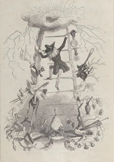 Jj Grandville Collection: Illustration in Jerome Paturot, by Louis Reybaud, Paris, 1846, ca. 1846