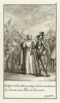Clergymen Prints: Illustration for Johann Christoph Mayer's History of the Crusades