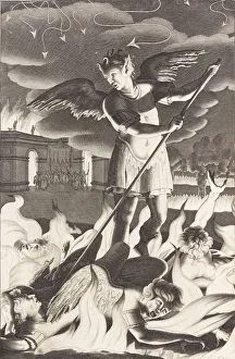 John Milton Prints: Illustration for John Miltons Paradise Lost, 1688. Creator: Burghers, Michael (c