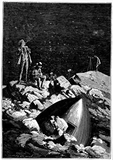 Exploring Gallery: Illustration from De la Terre a la Lune by Jules Verne, 1865