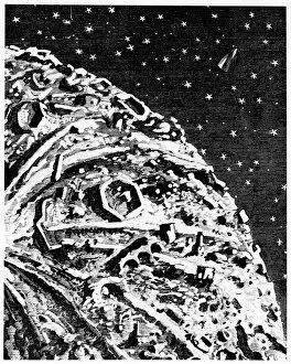 Science Fiction Gallery: Illustration from De la Terre a la Lune by Jules Verne, 1865