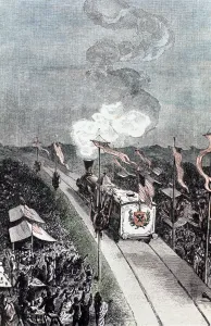 Illustration from De la Terre a la Lune by Jules Verne, 1865