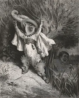 Perrault Prints: Illustration for Le Maitre chat ou le chat botte by Charles Perrault