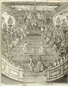 Minuet Gallery: Illustration from Le Maitre a danser, 1734. Artist: Rameau, Pierre (1674-1748)