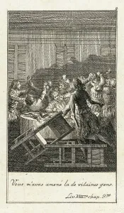 Illustration for Le Sage's Gil Blas, 1783. Creator: Daniel Nikolaus Chodowiecki